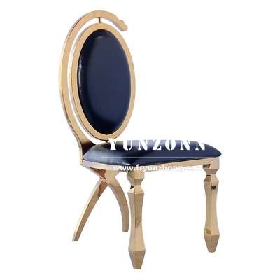 Dubai Luxury Hotel Furniture Cheap Wholesale Gold Nierdzewna Banket Krzesło ślubne na imprezę