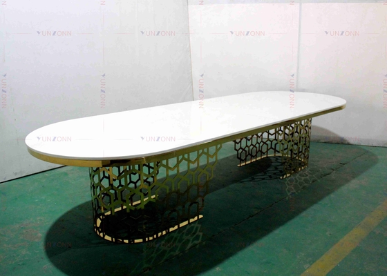 Nowoczesny luksusowy duży stół do jadalni w stylu bankietowym o dużej wytrzymałości MDF OEM 4000X1200X750mm