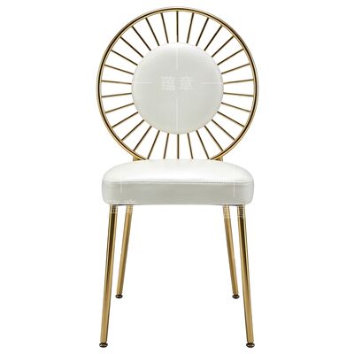 Hurtownia krzeseł ślubnych z okrągłym oparciem ze stali nierdzewnej, luksusowych wydarzeń