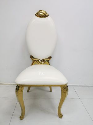 Jadalnia Krzesło bankietowe z wysokim oparciem Tkanina ze stali nierdzewnej na imprezy W50xD65xH110cm