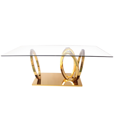 East West Furniture Dublin Przecinany prostokątny stół do jadalni
