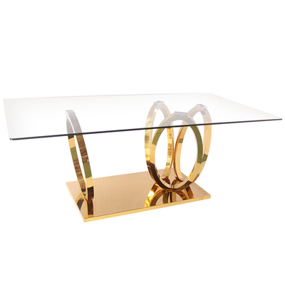 East West Furniture Dublin Przecinany prostokątny stół do jadalni