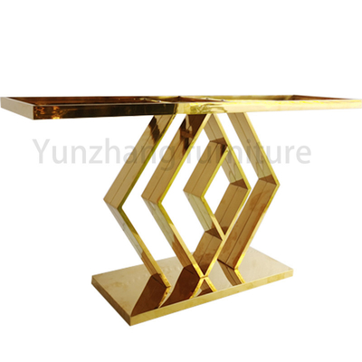 Rhombus Base Golden Marble Tabletop Stoły do ​​jadalni Meble do salonu
