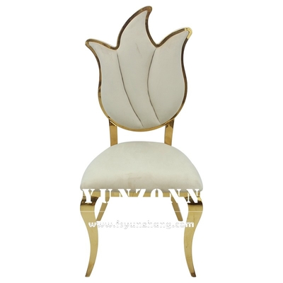 Krzesło ślubne z wysokim oparciem w kwiaty Królewskie krzesło meblowe 49X56X107cm