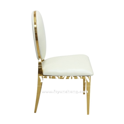 Krzesła ślubne ze stali nierdzewnej w kolorze złotym Wypożyczalnie krzeseł ślubnych królewskich S49xD53xH94cm