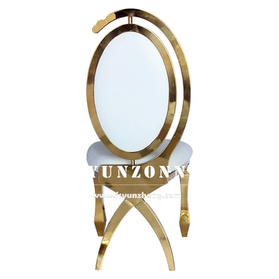 Dubai Luxury Hotel Furniture Cheap Wholesale Gold Nierdzewna Banket Krzesło ślubne na imprezę