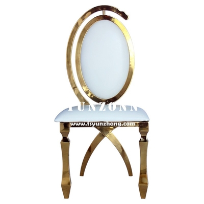 Dubai Luxury Hotel Furniture Cheap Wholesale Gold Nierdzewna Banket Krzesło ślubne na imprezę