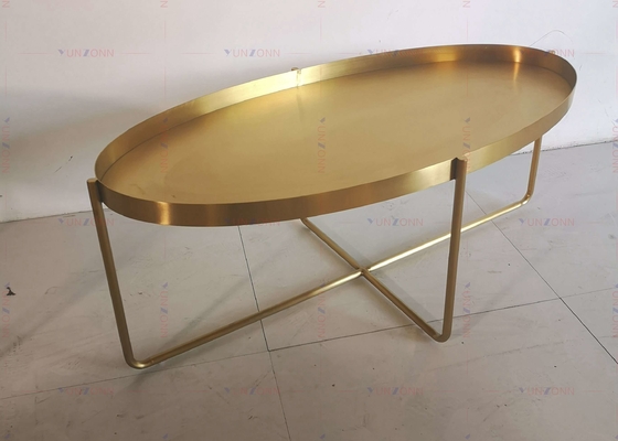 Złoty metalowy stolik do herbaty Stolik kawowy D60xH50cm 201 Stal nierdzewna
