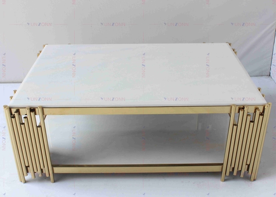 Złoty metalowy stolik do herbaty Stolik kawowy D60xH50cm 201 Stal nierdzewna