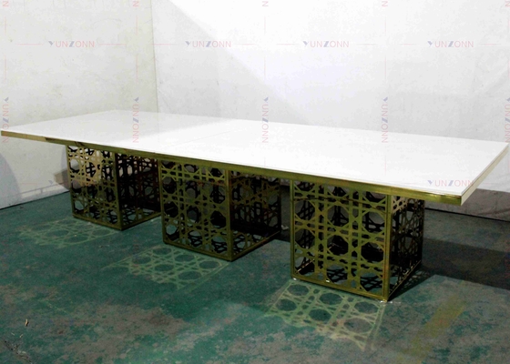Nowoczesny luksusowy duży stół do jadalni w stylu bankietowym o dużej wytrzymałości MDF OEM 4000X1200X750mm