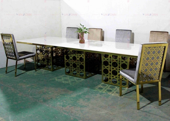 Nowoczesny luksusowy duży stół do jadalni w stylu bankietowym o dużej wytrzymałości MDF OEM 4000X1200X750mm