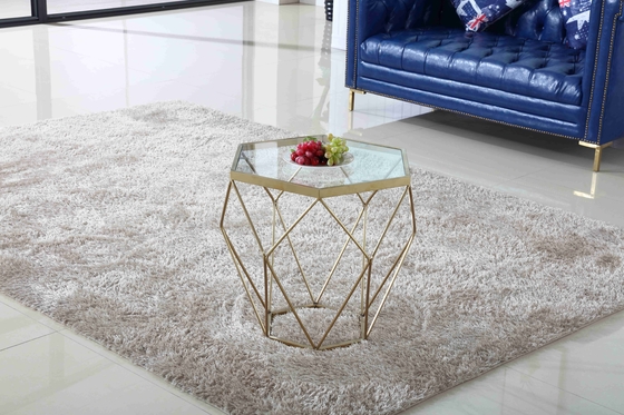Nowoczesne szklane stoliki kawowe ze stali nierdzewnej Stylowy stolik do herbaty Living Pack Pearl Room