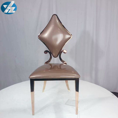 Luksusowe 50X55X107 SS Diamond Wedding Złote krzesło do jadalni OEM White
