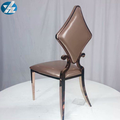 Luksusowe 50X55X107 SS Diamond Wedding Złote krzesło do jadalni OEM White