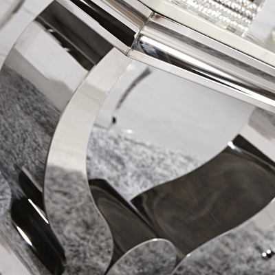 Rama ze stali nierdzewnej Stół do jadalni z ciężkiego metalu 115KGS OEM L200xW100xH75cm