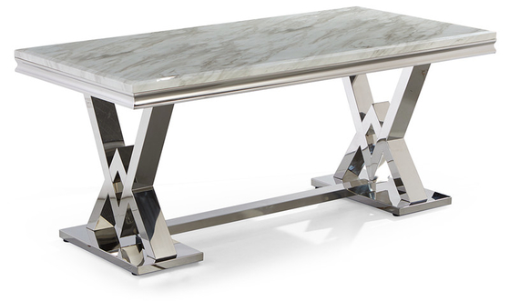 Nordic Marble Modern Luxe Stół do jadalni ze stali nierdzewnej High End