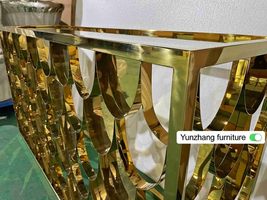 Złoty kolor Metalowy stół barowy Konsola Stół 150cmx40cmx80cm 201SS