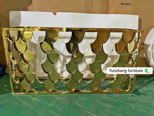 Złoty kolor Metalowy stół barowy Konsola Stół 150cmx40cmx80cm 201SS