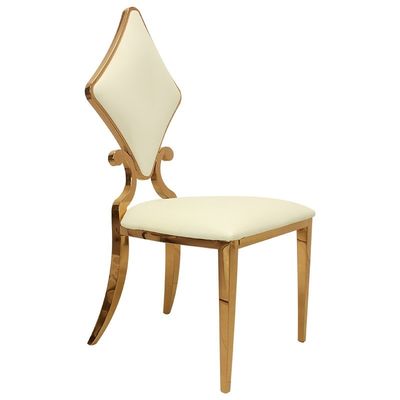 Dobra cena. Krzesło weselne ze stali nierdzewnej do układania w stosy Pryzmatyczne oparcie tapicerowane siedzenia w Internecie