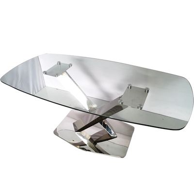 Dobra cena. Szklany stół jadalny restauracja z stali nierdzewnej zestawy jadalni stoły i krzesła w Internecie