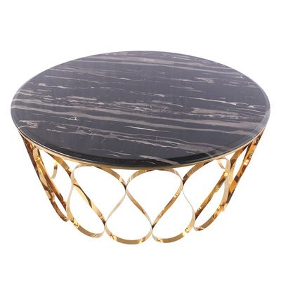 Dobra cena. Marmurowy materiał powierzchniowy Średniej wielkości stół środkowy ze stali nierdzewnej 40-50 cm w Internecie