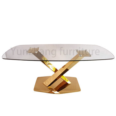 Dobra cena Prostokątny stół ze szklanym blatem Wyczyść hartowane meble domowe SS201 w Internecie