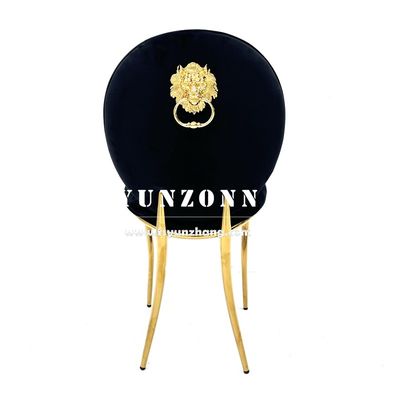 Dobra cena. Główna sprzedaż Dubai Market Gold Krzesło bankietowe ze stali nierdzewnej Krzesło bankietowe Royal Lion Handhold Hotel Luxury Dining w Internecie