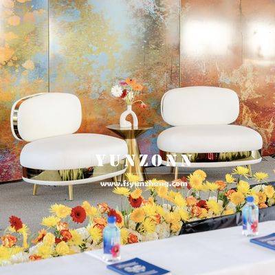 Dobra cena. Wysokiej jakości nowoczesny zestaw wypoczynkowy z ramą ze stali nierdzewnej i aksamitną tkaniną do salonu w Internecie