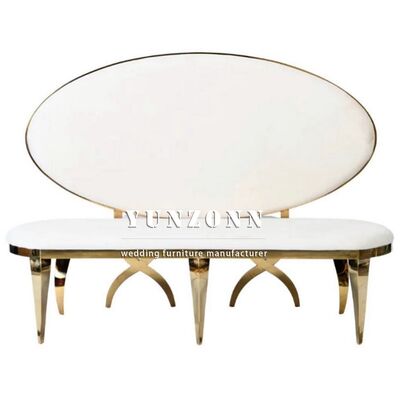 Dobra cena Królewskie meble ślubne Sofa dla par Biała kanapa ślubna dla panny młodej i pana młodego Sala hotelowa Sofa ślubna z stali nierdzewnej w Internecie