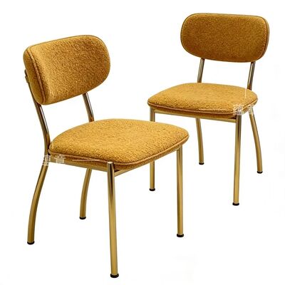 Dobra cena Krzesła ślubne ze stali nierdzewnej Krzesła jadalne z aksamitem Nowoczesny luksus na imprezy w Internecie