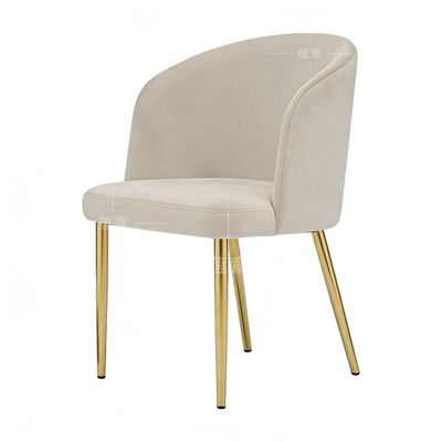 Dobra cena Nowoczesne eleganckie północne aksamitne krzesła jadalne trwałe metalowe rury nogi tkanina tufted poduszka tapicerowana salon handlowy w Internecie