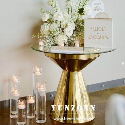 Dobra cena Stół do kawy z nierdzewnej stali Dzieci urodziny planowanie wydarzeń Dekor okrągły wyświetlacz ciasta stojak do dekoracji ślubnej w Internecie