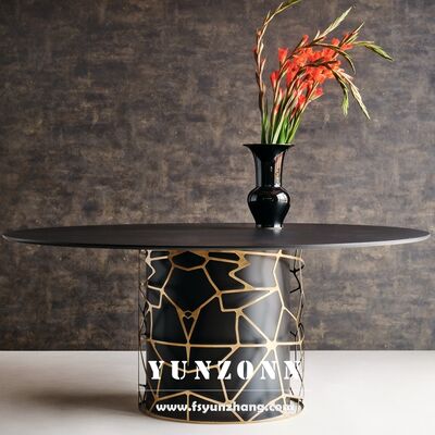 Dobra cena Hurtownia Luksusowych Mebli do Salonu, Wystrój Nocnego Klubu, Zewnętrzny Design z Turcji, Czarny Stół ze Stali Nierdzewnej na Wesele w Internecie