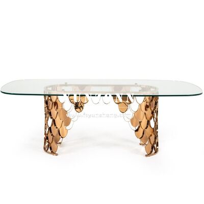 Dobra cena Nowoczesny luksusowy szklany górny środek ze stali nierdzewnej Nowy styl Dekoracja stołu weselnego do jadalni w Internecie