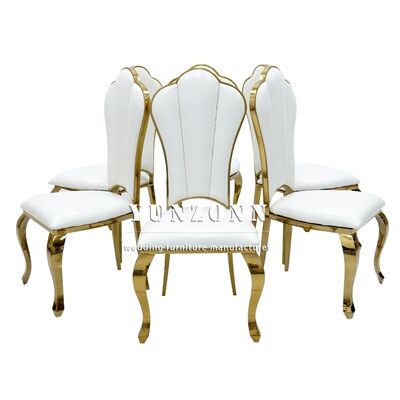 Dobra cena Wydarzenia luksusowe Meble z stali nierdzewnej Złoto Wstawialne Wydarzenia Bankety Krzesła weselne do hotelowej recepcji restauracyjnej w Internecie