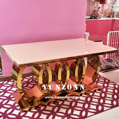 Dobra cena Nowoczesny luksusowy włoski stół jadalniany Audi z antycznym marmurowym blatem ze stali i metalu do użytku w kuchni, hotelu i domowej jadalni w Internecie