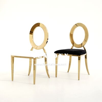 Dobra cena Starożytne krzesło Louis Oz z złotą ramką ze stali nierdzewnej do nowoczesnych imprez Bankety Hotele Restauracje Apartamenty Krzesło ślubne w Internecie