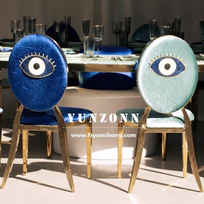 Dobra cena Nowoczesne złote krzesło do jadalni ze stali nierdzewnej Washington Wielokolorowe krzesło bankietowe do hotelu, na wesele, imprezę, do sypialni w Internecie