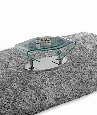 Dobra cena. Szklany stół obrotowy Podstawa ze stali nierdzewnej Stolik kawowy OEM w Internecie