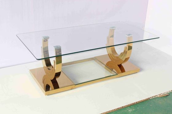 Dobra cena. Ti Gold Podstawa w kształcie litery U 2-częściowy zestaw stolików do salonu Meble do domu w Internecie